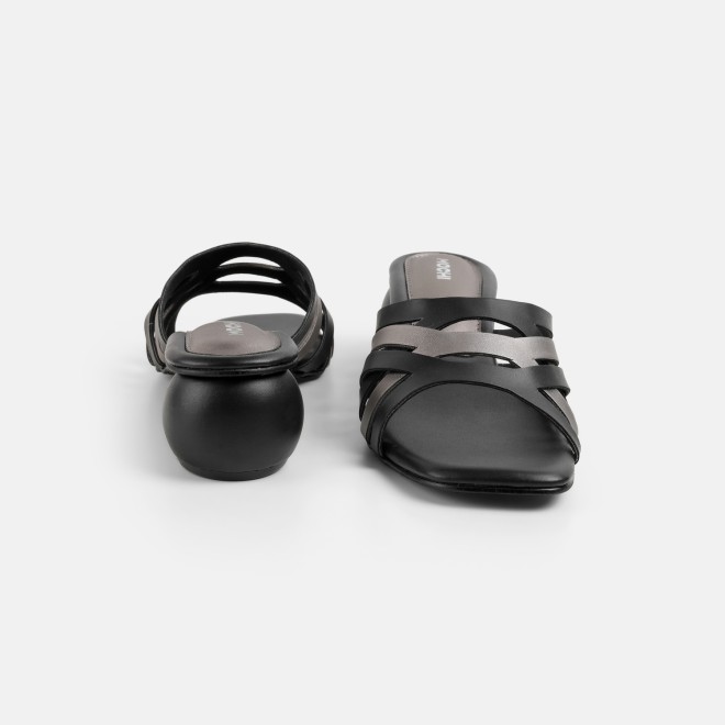 Mochi Women Black Casual Slip Ons (SKU: 40-491-11-36)