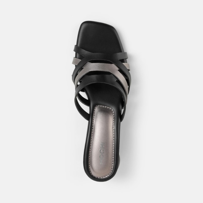 Mochi Women Black Casual Slip Ons (SKU: 40-491-11-36)