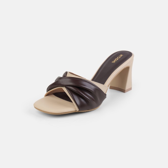 Mochi Women Beige Casual Slip Ons (SKU: 40-493-20-36)