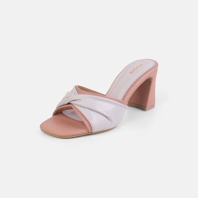 Mochi Women Peach Casual Slip Ons (SKU: 40-493-80-36)