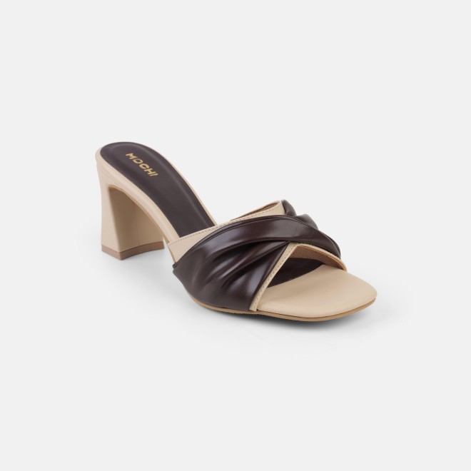 Mochi Women Beige Casual Slip Ons (SKU: 40-493-20-36)
