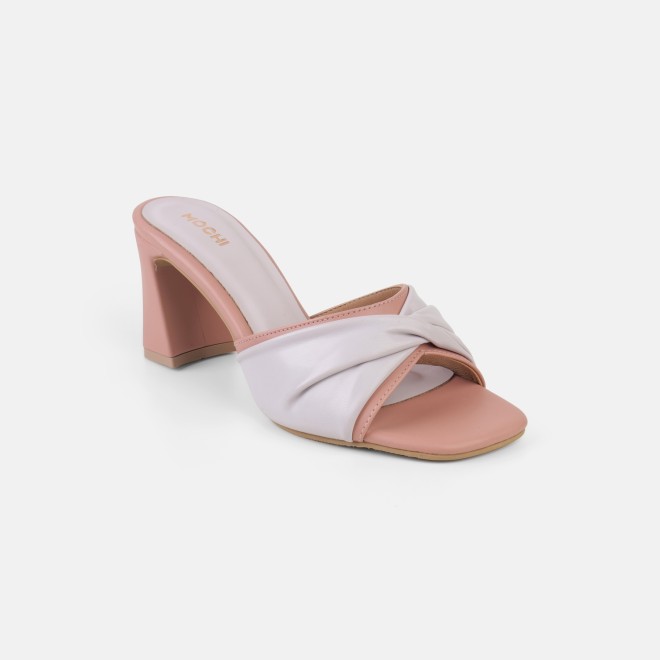 Mochi Women Peach Casual Slip Ons (SKU: 40-493-80-36)