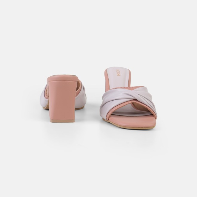 Mochi Women Peach Casual Slip Ons (SKU: 40-493-80-36)