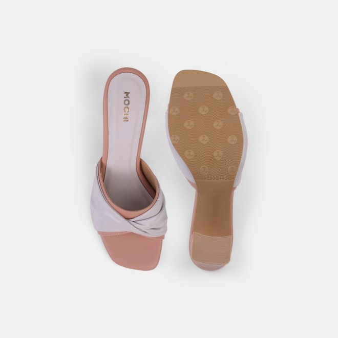 Mochi Women Peach Casual Slip Ons (SKU: 40-493-80-36)