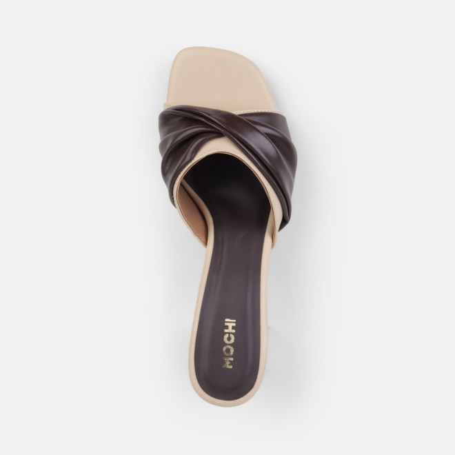 Mochi Women Beige Casual Slip Ons (SKU: 40-493-20-36)
