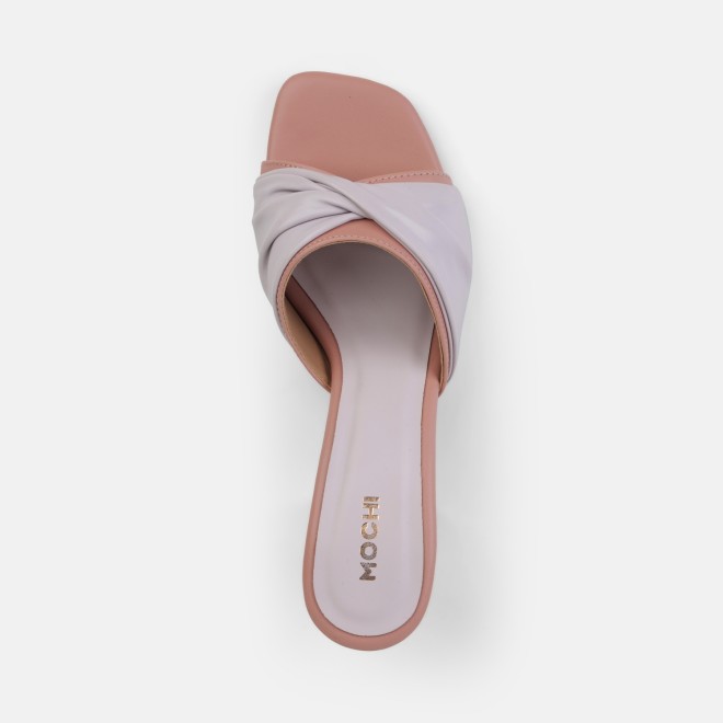 Mochi Women Peach Casual Slip Ons (SKU: 40-493-80-36)