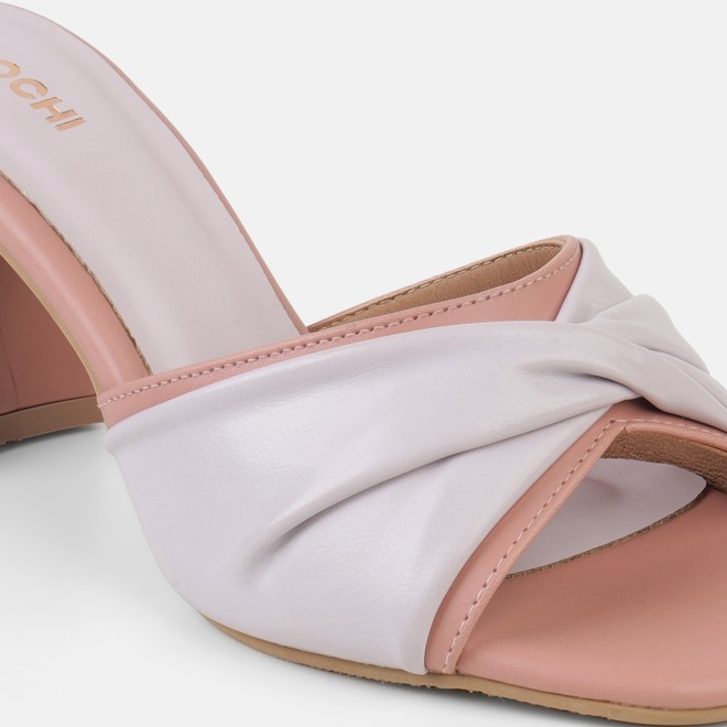 Mochi Women Peach Casual Slip Ons (SKU: 40-493-80-36)