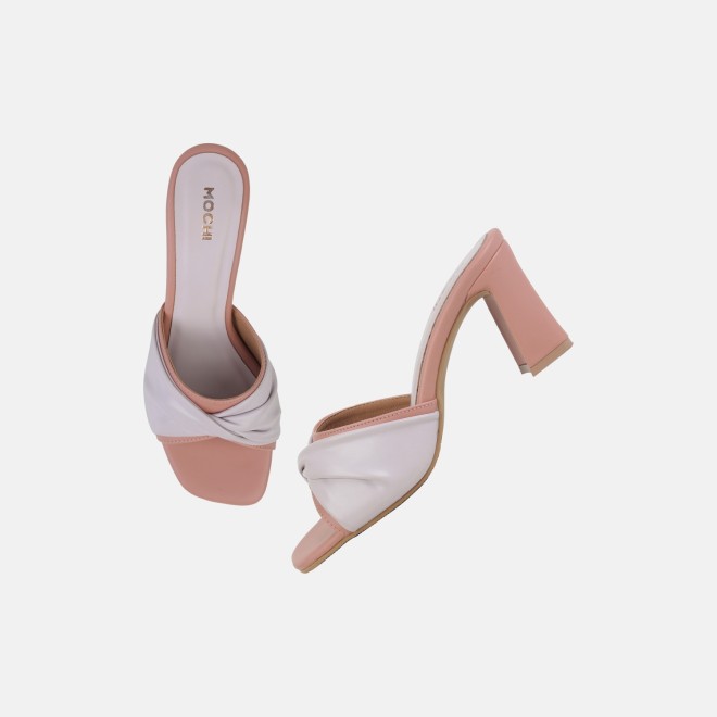 Mochi Women Peach Casual Slip Ons (SKU: 40-493-80-36)