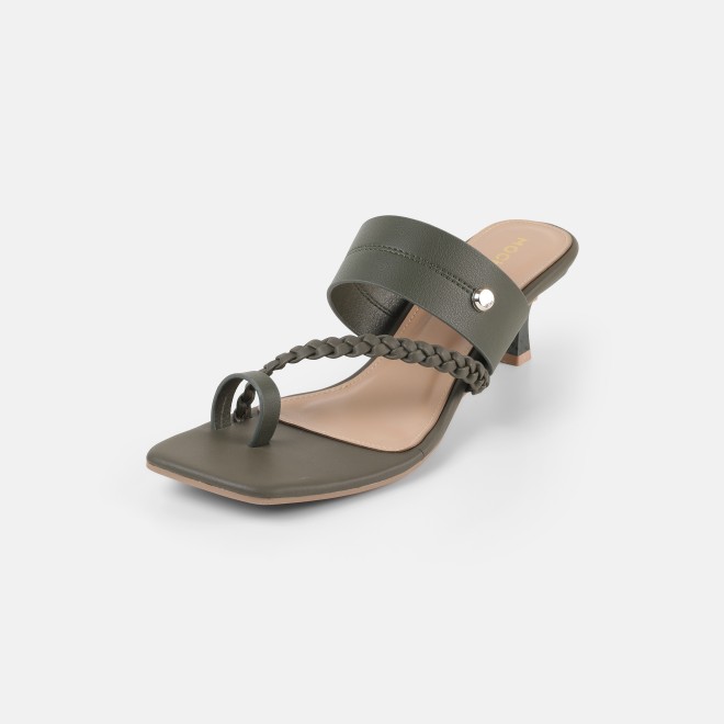 Mochi Women Green Casual Slip Ons (SKU: 40-497-21-36)