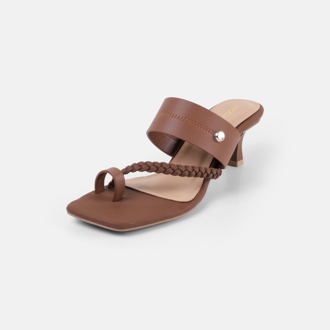 Mochi Women Tan Casual Slip Ons (SKU: 40-497-23-36)
