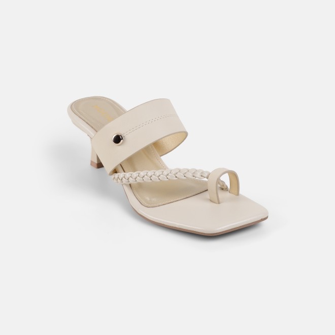 Mochi Women Beige Casual Slip Ons