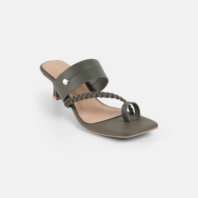 Mochi Women Green Casual Slip Ons