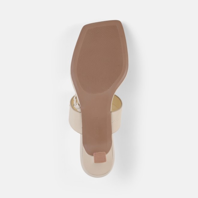 Mochi Women Beige Casual Slip Ons (SKU: 40-497-20-37)