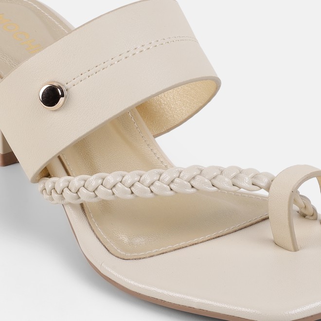 Mochi Women Beige Casual Slip Ons (SKU: 40-497-20-37)