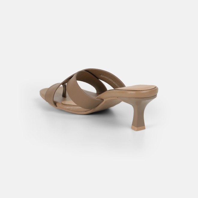 Mochi Women Beige Casual Slip Ons (SKU: 40-498-20-36)