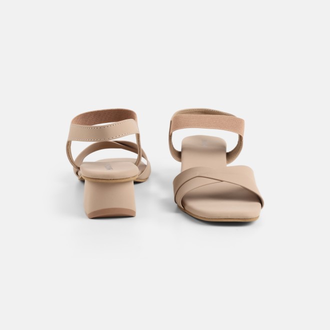 Mochi Women Beige Casual Sandals (SKU: 40-500-20-36)