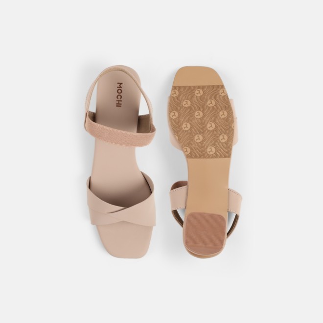 Mochi Women Beige Casual Sandals (SKU: 40-500-20-36)