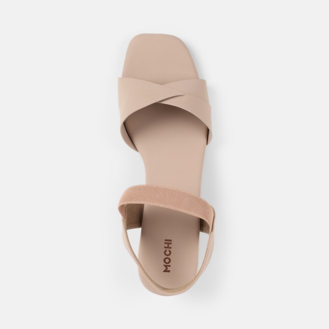 Mochi Women Beige Casual Sandals (SKU: 40-500-20-36)