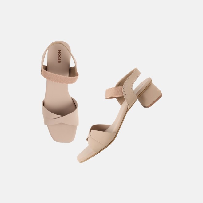 Mochi Women Beige Casual Sandals (SKU: 40-500-20-36)