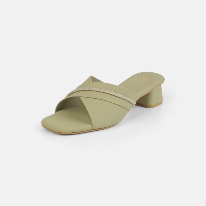 Mochi Women Green Casual Slip Ons (SKU: 40-501-21-36)