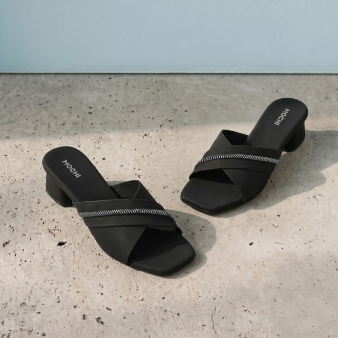 Women Black Casual Slip Ons
