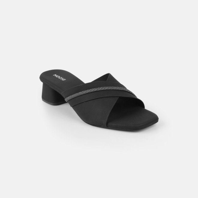Mochi Women Black Casual Slip Ons (SKU: 40-501-11-36)