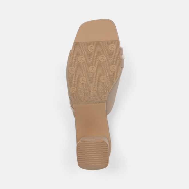 Mochi Women Beige Casual Slip Ons (SKU: 40-501-20-36)