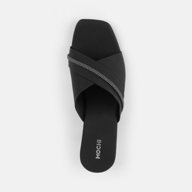 Mochi Women Black Casual Slip Ons (SKU: 40-501-11-36)