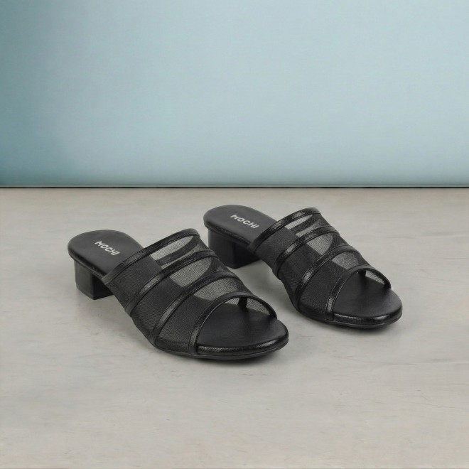 Mochi Women Black Casual Slip Ons