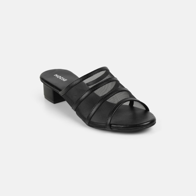 Mochi Women Black Casual Slip Ons (SKU: 40-502-11-36)