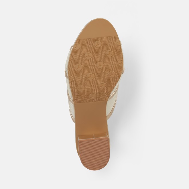 Mochi Women Gold Casual Slip Ons (SKU: 40-502-15-36)