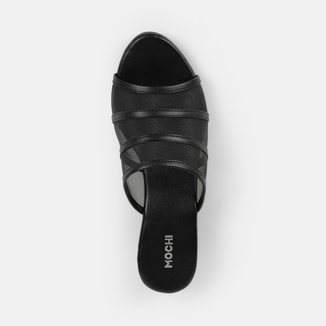 Mochi Women Black Casual Slip Ons (SKU: 40-502-11-36)