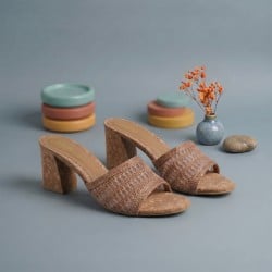 Mochi Women Beige Casual Slip Ons