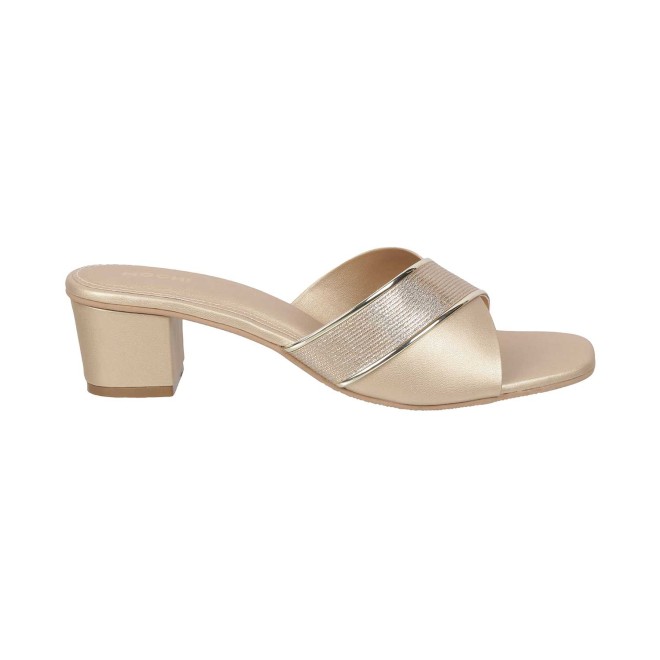 Mochi Women Gold Casual Sandals (SKU: 40-53-15-36)