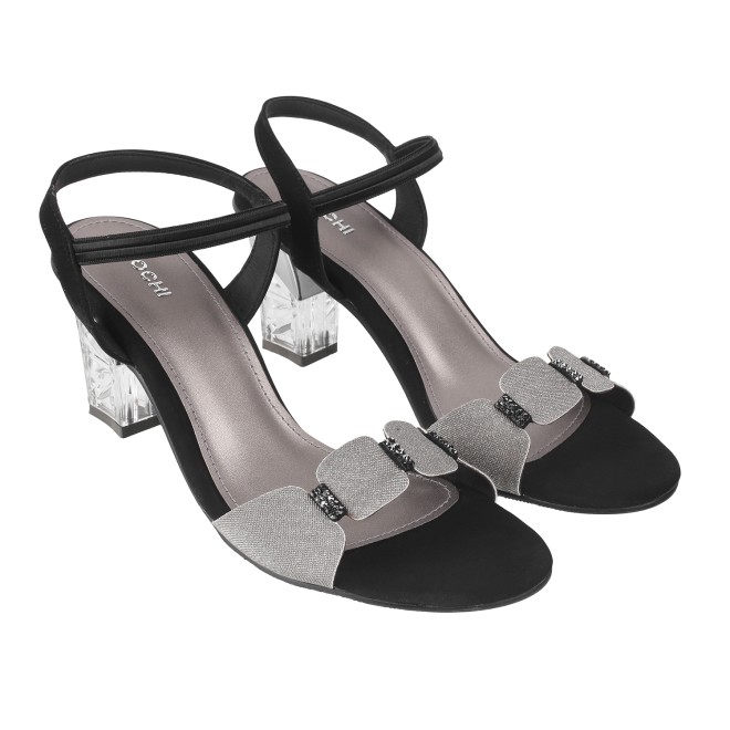 Mochi Women Black Party Sandals