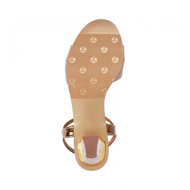 Mochi Women Antique-Gold Party Sandals (SKU: 40-55-28-36)