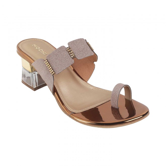 Mochi Women Antique-Gold Ethnic Sandals (SKU: 40-56-28-36)