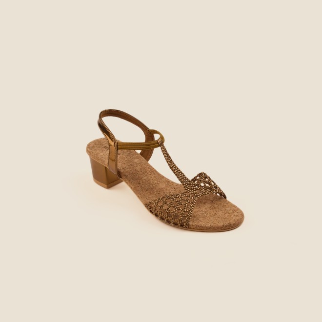 Mochi Women Antique-Gold Casual Sandals (SKU: 40-7-28-36)
