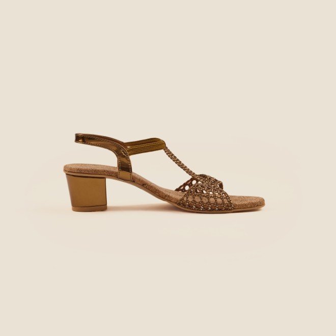 Mochi Women Antique-Gold Casual Sandals (SKU: 40-7-28-36)