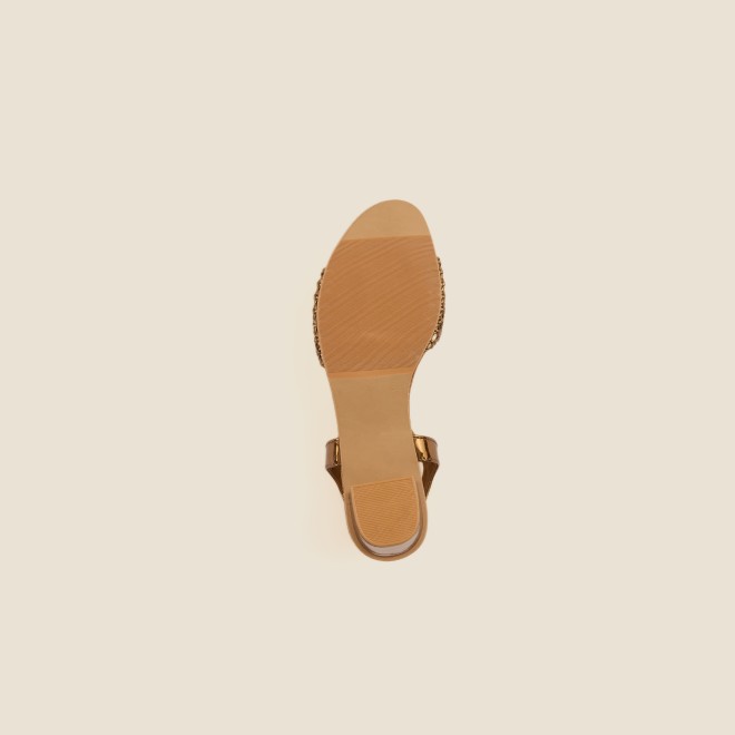 Mochi Women Antique-Gold Casual Sandals (SKU: 40-7-28-36)