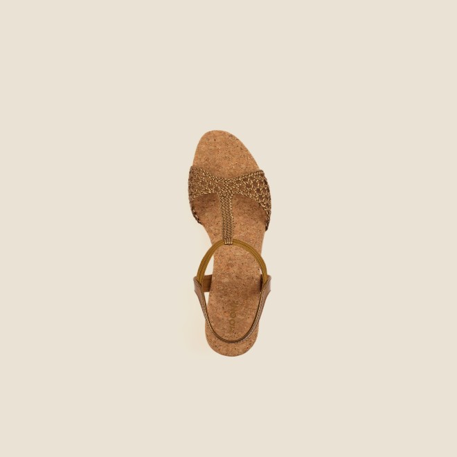 Mochi Women Antique-Gold Casual Sandals (SKU: 40-7-28-36)