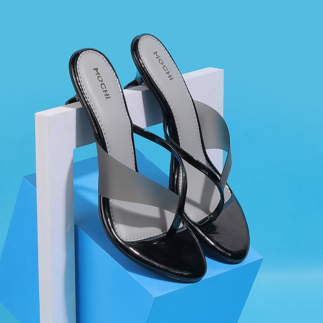 Mochi Women Black Casual Sandals