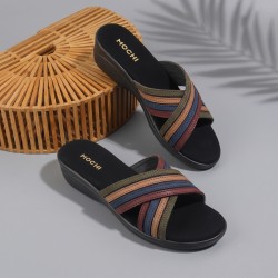 Mochi Women Brown Casual Slip Ons