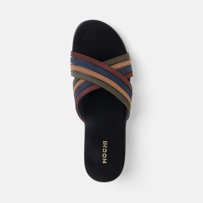 Mochi Women Brown Casual Slip Ons (SKU: 40-800122-12-36)