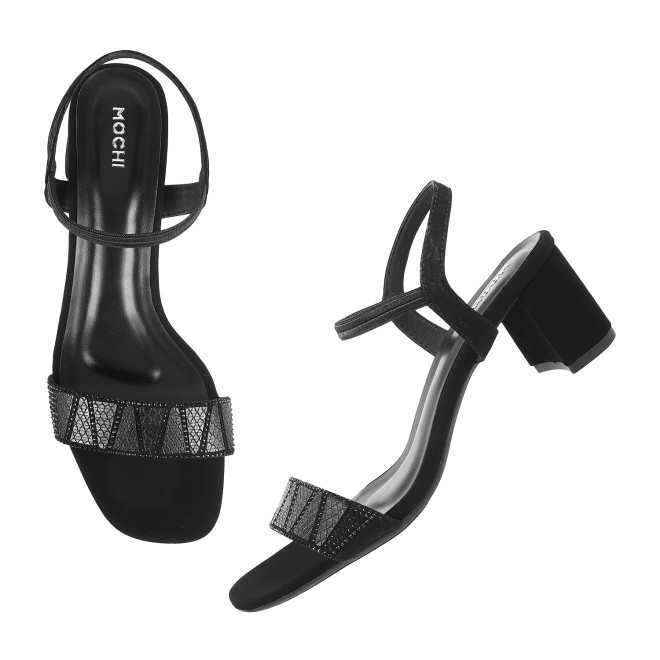 Mochi Women Black Party Sandals (SKU: 40-800122-11-36)