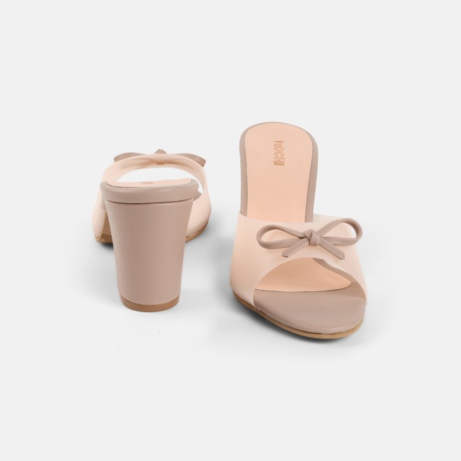 Mochi Women Peach Casual Slip Ons (SKU: 40-800217-80-36)