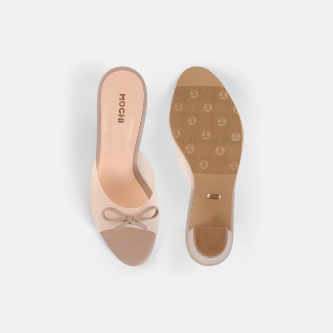 Mochi Women Peach Casual Slip Ons (SKU: 40-800217-80-36)