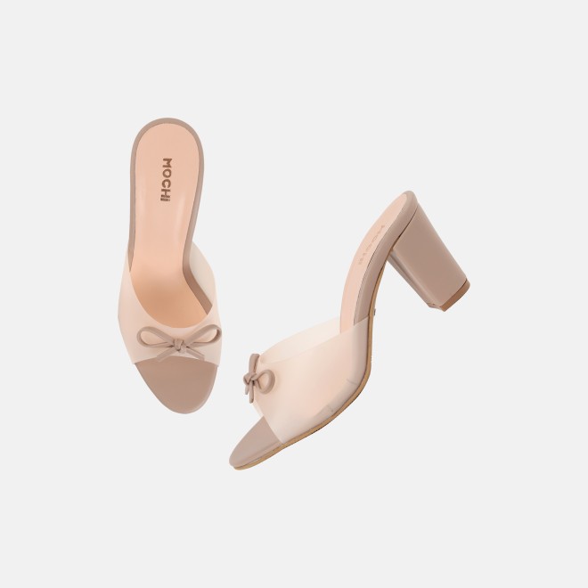 Mochi Women Peach Casual Slip Ons (SKU: 40-800217-80-36)