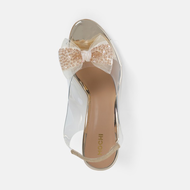 Mochi Women Gold Party Sandals (SKU: 40-800297-15-36)