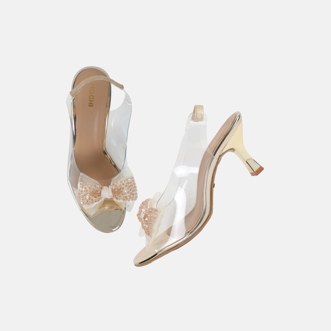 Mochi Women Gold Party Sandals (SKU: 40-800297-15-36)